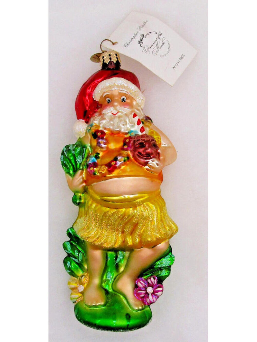 Christopher Radko Ornament of the Month August 2001 Hawaiian Holiday 01-0218-0